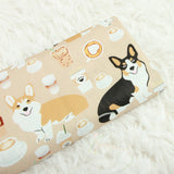 Corgis Dog! 1 Yard Medium Thickness Plain Cotton Fabric, Fabric by Yard, Yardage Cotton Fabrics for Clothes Crafts