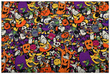 Mickey and Donald Duck at Halloween orange! 1 Meter Medium Thickness  Cotton Fabric, Fabric by Yard, Yardage Cotton Fabrics for  Style Garments, Bags