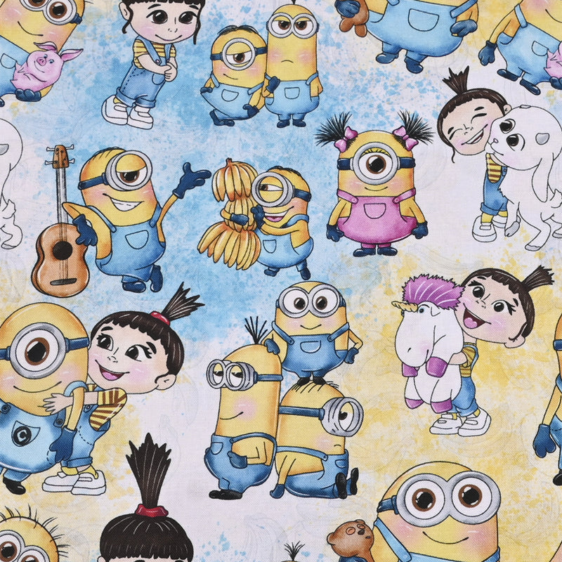 Minions New Series 11 prints! 1 Yard Medium Thickness  Cotton Fabric, Fabric by Yard, Yardage Cotton Fabrics for  Style Garments, Bags Yellow