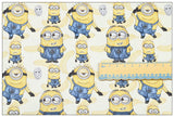 Minions New Series 11 prints! 1 Yard Medium Thickness  Cotton Fabric, Fabric by Yard, Yardage Cotton Fabrics for  Style Garments, Bags Yellow