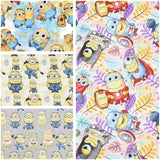 Minions New Series 11 prints! 1 Yard Medium Thickness  Cotton Fabric, Fabric by Yard, Yardage Cotton Fabrics for  Style Garments, Bags Yellow