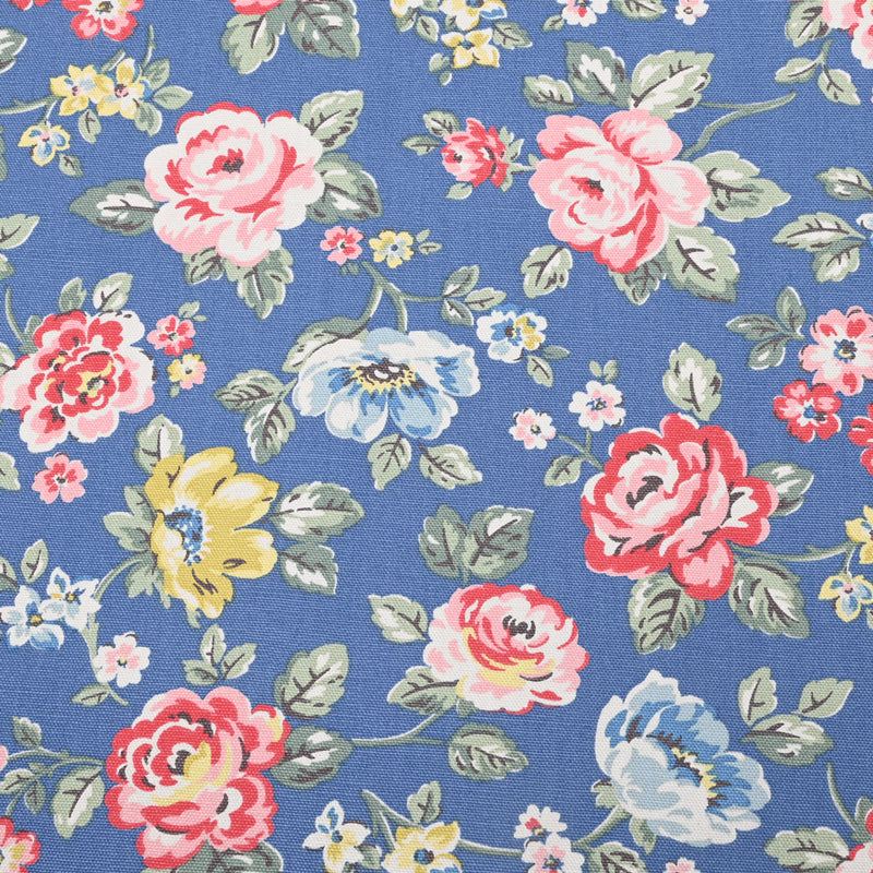 London Cath Kidston Floral 2 Prints ! 1 Meter Stiff Cotton Toile Fabric, Fabric by Yard, Yardage Cotton Canvas Fabrics for Bags English Retro