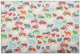 Farm Tractors Cath Kidston Floral 2 Prints ! 1 Meter Stiff Cotton Toile Fabric, Fabric by Yard, Yardage Cotton Canvas Fabrics for Bags English Retro