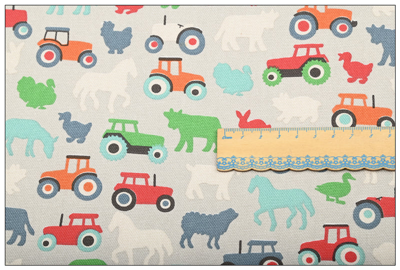 Farm Tractors Cath Kidston Floral 2 Prints ! 1 Meter Stiff Cotton Toile Fabric, Fabric by Yard, Yardage Cotton Canvas Fabrics for Bags English Retro