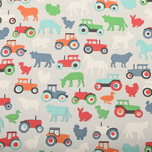 Farm Tractors Cath Kidston Floral 2 Prints ! 1 Meter Stiff Cotton Toile Fabric, Fabric by Yard, Yardage Cotton Canvas Fabrics for Bags English Retro