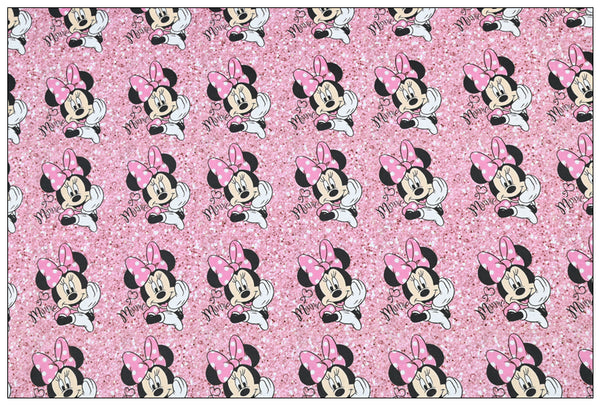 Minnie Mouse pink ! 1 Yard Plain Cotton Fabric by Yard, Yardage Cotton Fabrics for Style Craft Bags