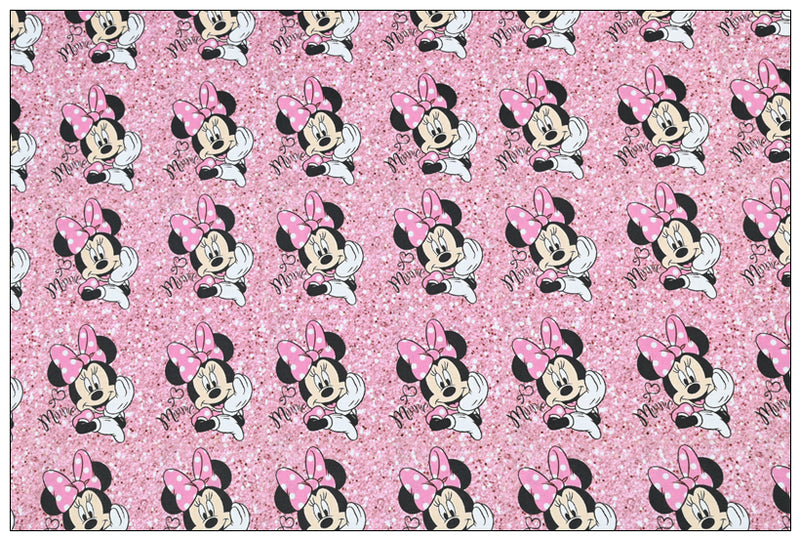 Minnie Mouse pink ! 1 Yard Plain Cotton Fabric by Yard, Yardage Cotton Fabrics for Style Craft Bags