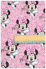 Minnie Mouse pink ! 1 Yard Plain Cotton Fabric by Yard, Yardage Cotton Fabrics for Style Craft Bags