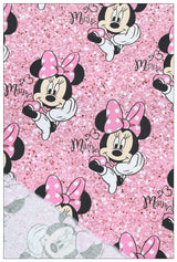 Minnie Mouse pink ! 1 Yard Plain Cotton Fabric by Yard, Yardage Cotton Fabrics for Style Craft Bags