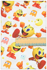 Pac-man the Game Anime! 1 Yard Printed Cotton Fabric, Fabric by Yard, Yardage Bag Fabrics, Children Fabrics, Kids, Japanese