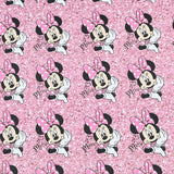 Minnie Mouse pink ! 1 Yard Plain Cotton Fabric by Yard, Yardage Cotton Fabrics for Style Craft Bags