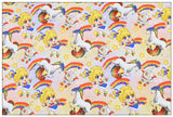 Unicorns Rainbow Brit 2 prints! 1 Yard Printed Cotton Fabric, Fabric by Yard, Yardage Bag Fabrics, Children Fabrics, Kids, Japanese