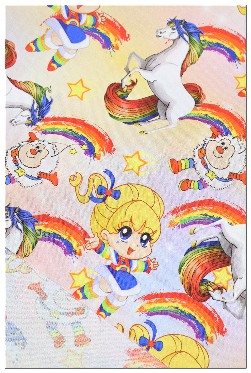 Unicorns Rainbow Brit 2 prints! 1 Yard Printed Cotton Fabric, Fabric by Yard, Yardage Bag Fabrics, Children Fabrics, Kids, Japanese