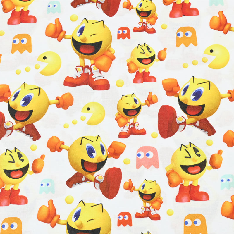 Pac-man the Game Anime! 1 Yard Printed Cotton Fabric, Fabric by Yard, Yardage Bag Fabrics, Children Fabrics, Kids, Japanese