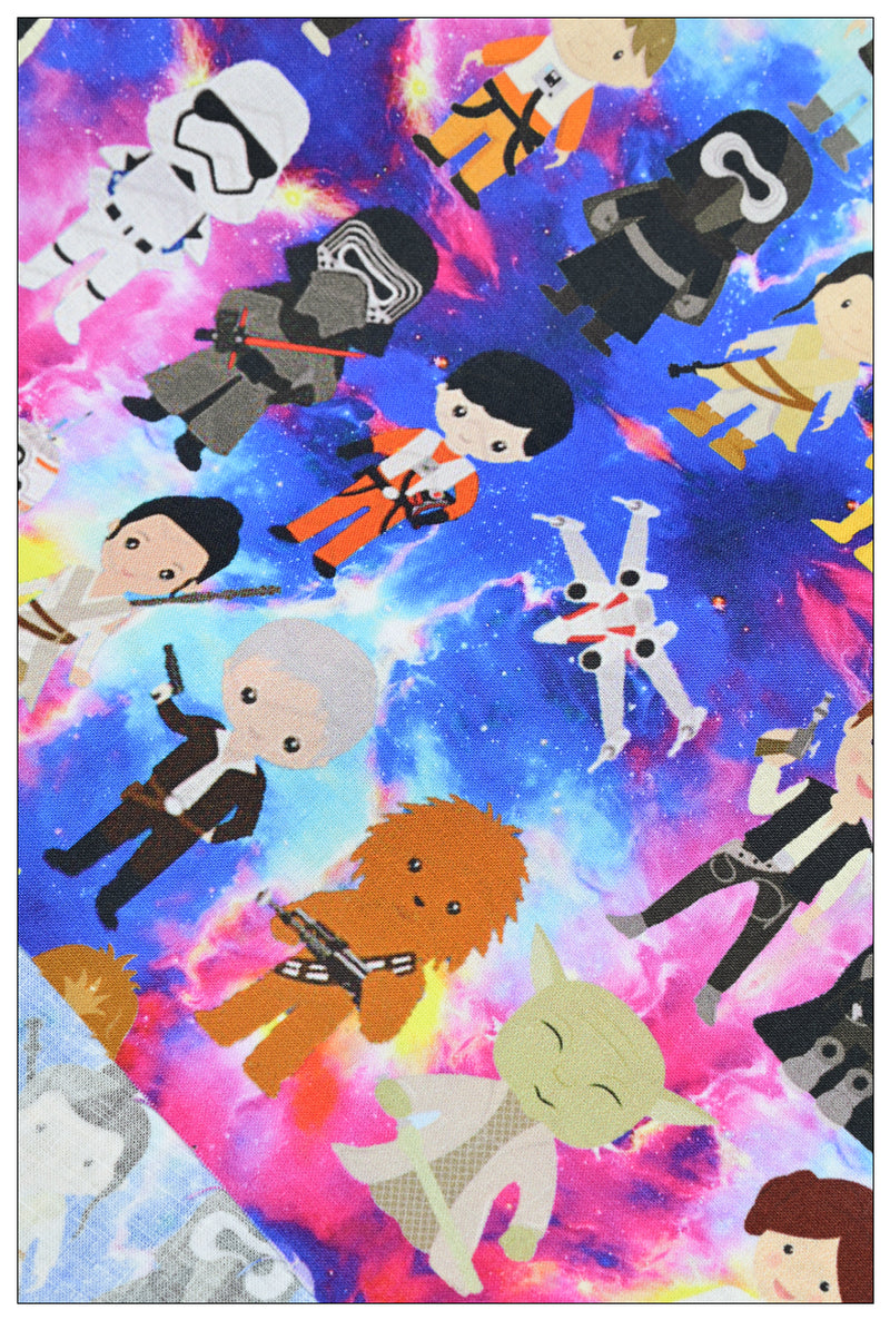 Unreal Color Characters of Star Wars 2 prints! 1 Yard Printed Cotton Fabric by Yard, Yardage Fabrics, Children Kids