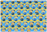 the Yellow Minions blue! 1 Yard Medium Thickness  Cotton Fabric, Fabric by Yard, Yardage Cotton Fabrics for  Style Garments, Bags Yellow