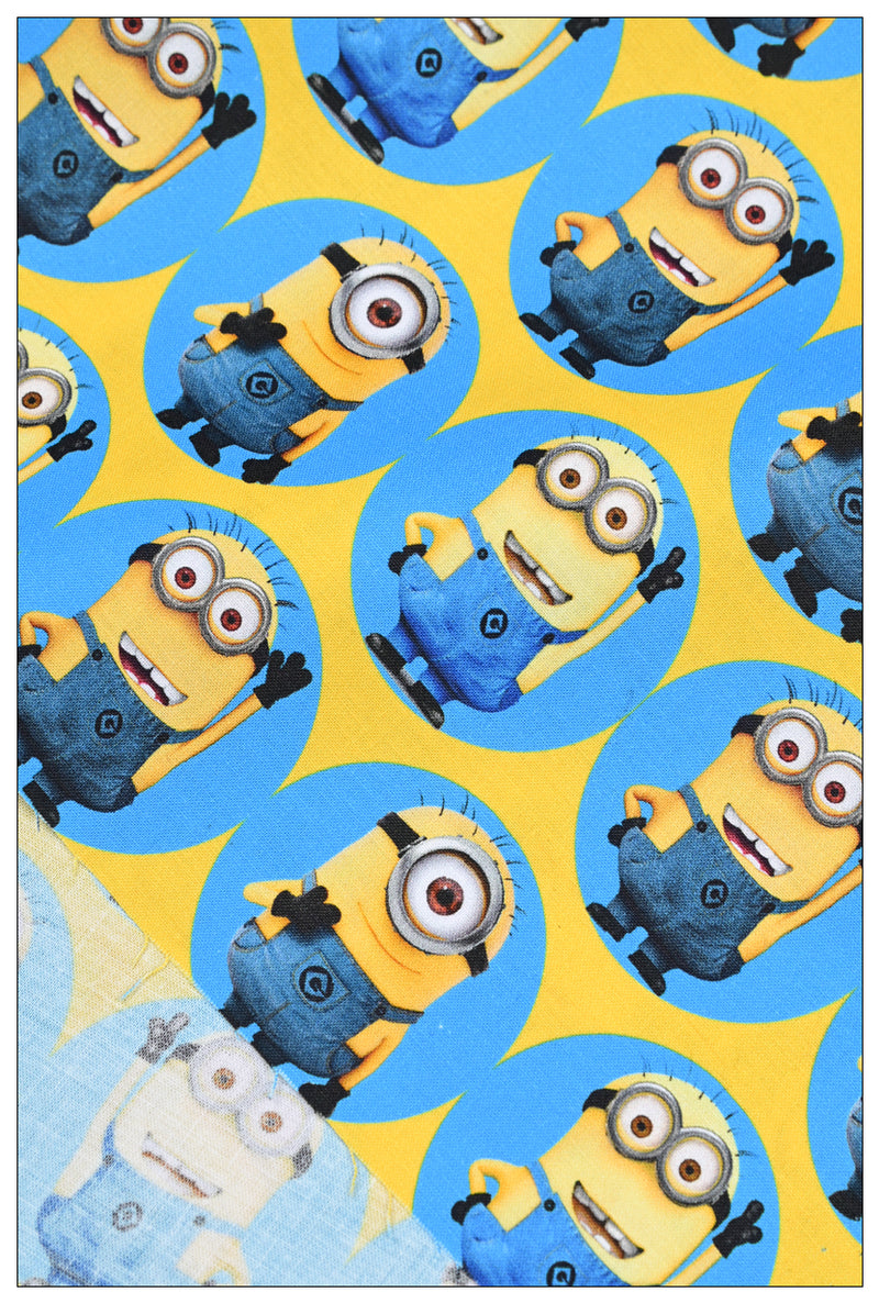 the Yellow Minions blue! 1 Yard Medium Thickness  Cotton Fabric, Fabric by Yard, Yardage Cotton Fabrics for  Style Garments, Bags Yellow