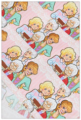 Golden Girls Cartoon! 1 Yard MediumThickness Cotton Fabric by Yard, Yardage Cotton Fabrics for  Style Garments, Bags Yellow