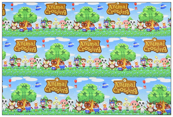 Animal Crossing green! 1 Yard Medium Thickness  Cotton Fabric, Fabric by Yard, Yardage Cotton Fabrics for  Style Garments, Bags Yellow