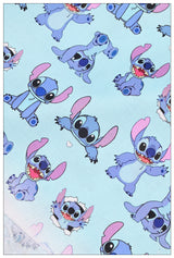 Stitch the Cartoon 4 prints blue! 1 Yard Printed Cotton Fabric by Yard, Yardage Fabrics, Children  Kids 2103