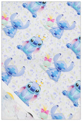 Stitch the Cartoon 4 prints blue! 1 Yard Printed Cotton Fabric by Yard, Yardage Fabrics, Children  Kids 2103