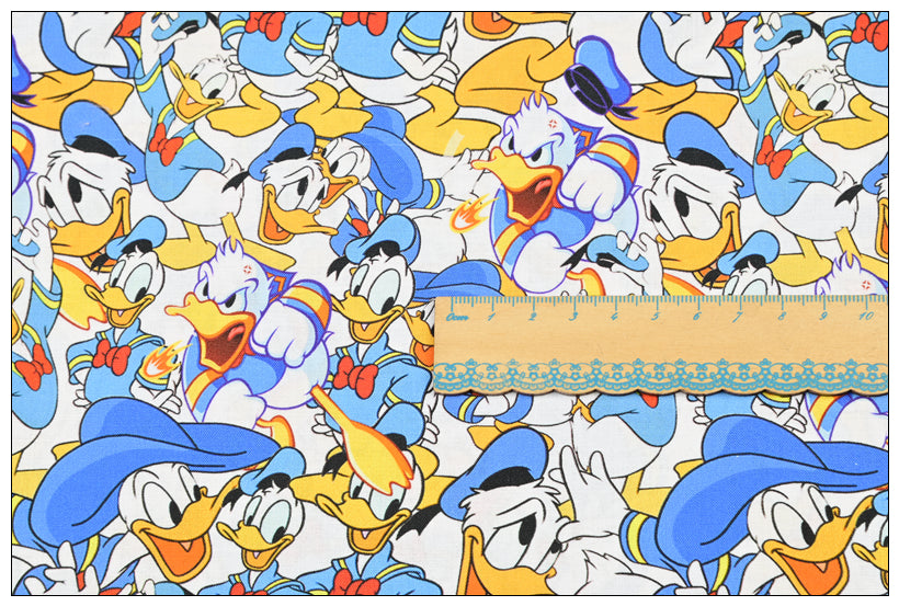 Donald Duck blue! 1 Yard Plain Cotton Fabric by Yard, Yardage Cotton Fabrics for Style Craft Bags