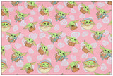 Pink Yoda Adorable Baby cartoon ! 1 Meter Medium Thickness Cotton Fabric, Fabric by Yard, Yardage Cotton Fabrics for  Style Garments