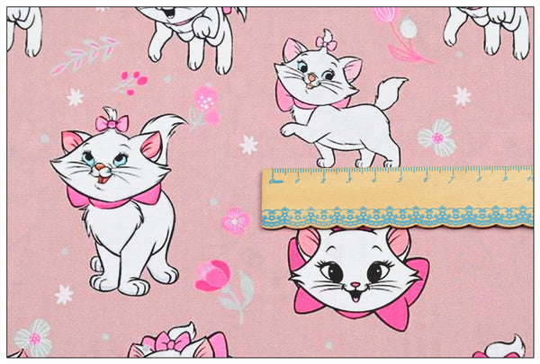 the Aristocats Marie Cat! 1 Yard Medium Thickness Cotton Fabric by Yard, Yardage Cotton Fabrics for  Style Garments, Bags Yellow