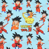 Retro Anime Dragon Ball Z blue! 1 Yard Printed Cotton Fabric, Fabric by Yard, Yardage Bag Fabrics, Children Fabrics, Kids, Japanese