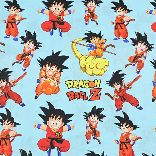 Retro Anime Dragon Ball Z blue! 1 Yard Printed Cotton Fabric, Fabric by Yard, Yardage Bag Fabrics, Children Fabrics, Kids, Japanese