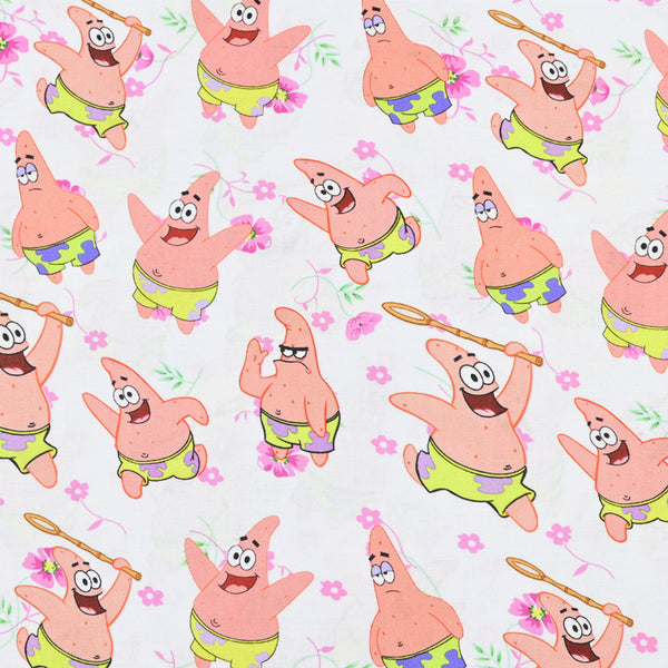 Patrick Star the SpongeBob! 1 Yard Plain Cotton Fabric by Yard, Yardage Cotton Fabrics for Style Craft Bags