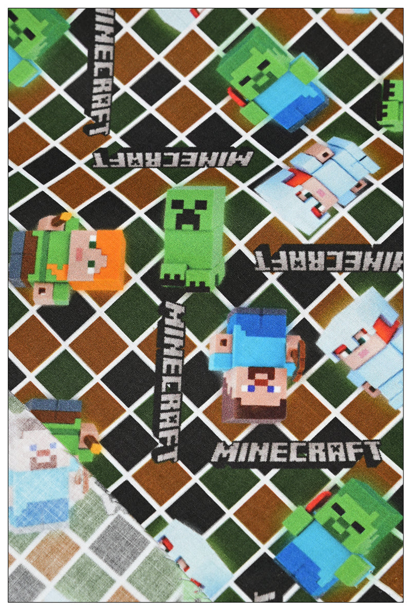 Minecraft the game Mosaic ! 1 Yard Medium Printed Cotton Fabric, Fabric by Yard, Yardage Cotton Fabrics online Game