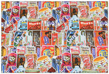 Supermarket Food Poster American Retro Pictures ! 1 Yard Medium Cotton Fabric, Fabric by Half Yard for Style Clothes, Bags