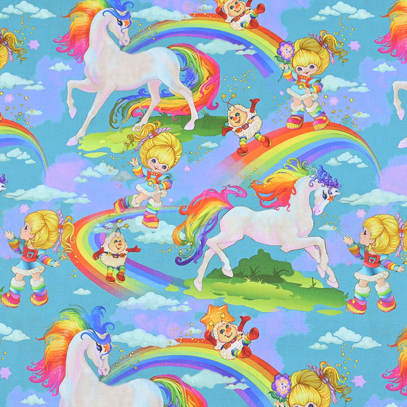 Unicorns Rainbow Brit 2 prints! 1 Yard Printed Cotton Fabric, Fabric by Yard, Yardage Bag Fabrics, Children Fabrics, Kids, Japanese