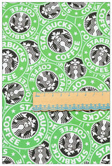 Starbucks Logo green! 1 Yard Medium Cotton Fabric by a Yard for Style Clothes, Bags