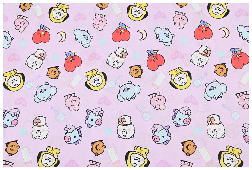 Sanrio Characters My Melody 2 prints! 1 Yard Printed Cotton Fabric, Fabric by Yard, Yardage Bag Fabrics, Children Fabrics, Kids, Japanese