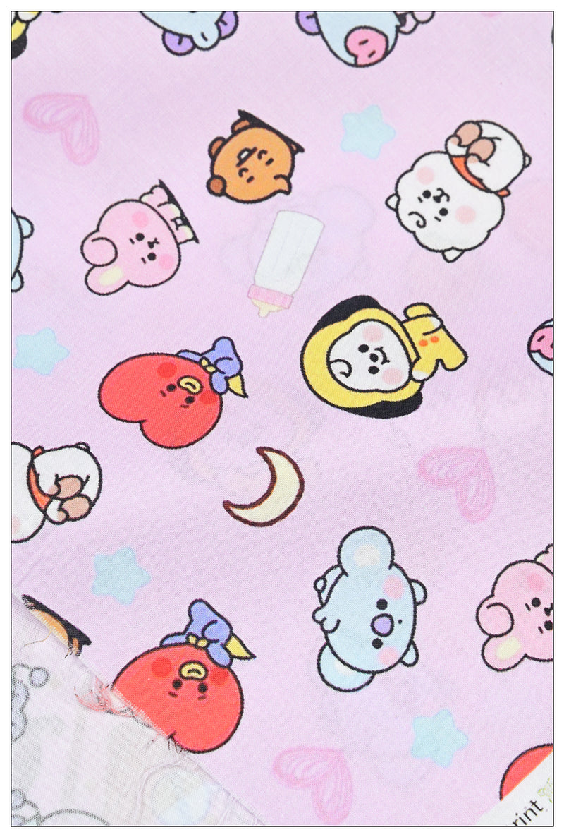 Sanrio Characters My Melody 2 prints! 1 Yard Printed Cotton Fabric, Fabric by Yard, Yardage Bag Fabrics, Children Fabrics, Kids, Japanese