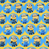 the Yellow Minions blue! 1 Yard Medium Thickness  Cotton Fabric, Fabric by Yard, Yardage Cotton Fabrics for  Style Garments, Bags Yellow