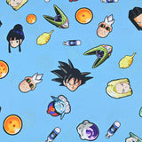 Retro Anime Dragon Ball Z blue! 1 Yard Printed Cotton Fabric, Fabric by Yard, Yardage Bag Fabrics, Children Fabrics, Kids, Japanese