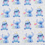 Stitch the Cartoon 4 prints blue! 1 Yard Printed Cotton Fabric by Yard, Yardage Fabrics, Children  Kids 2103