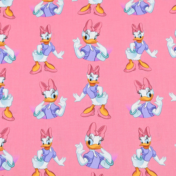 Daisy Duck pink ! 1 Yard Plain Cotton Fabric by Yard, Yardage Cotton Fabrics for Style Craft Bags