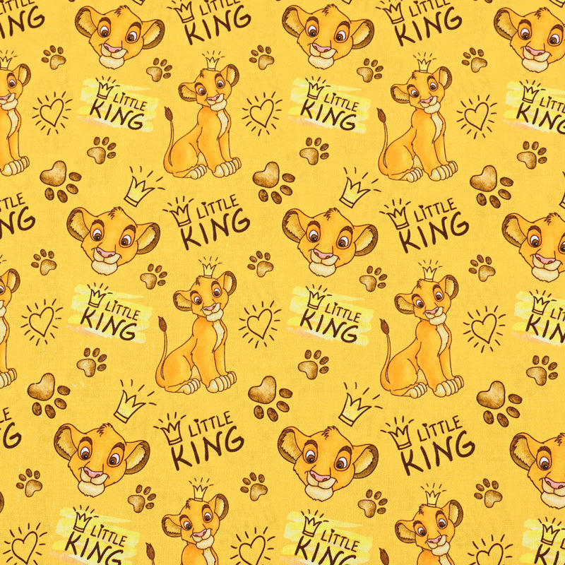 Hakuma Matata Simba the Lion King 2 prints! 1 Meter Medium Thickness  Cotton Fabric, Fabric by Yard, Yardage Cotton Fabrics for Garments, Bags Yellow