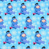 Eeyore the donkey blue ! 1 Yard Medium Thickness Cotton Fabric, Fabric by Yard, Yardage Cotton Fabrics for Style Clothes, Bags