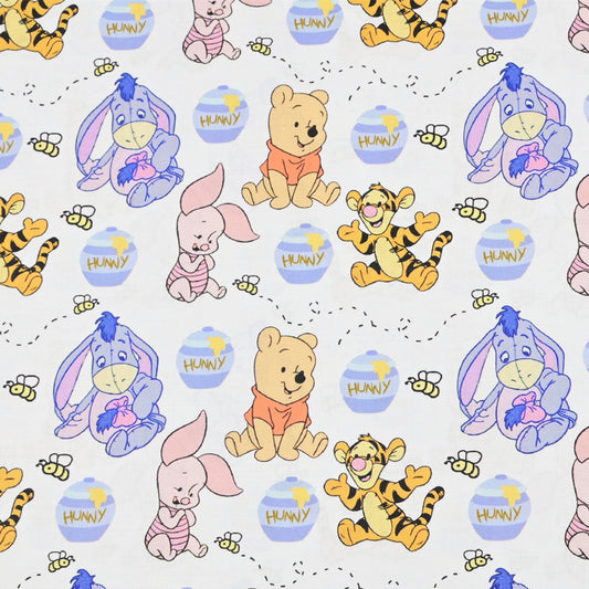 Hunny Winnie Pooh Eeyore and Friends! 1 Yard Plain Cotton Fabric by Yard, Yardage Cotton Fabrics for Style Craft Bags