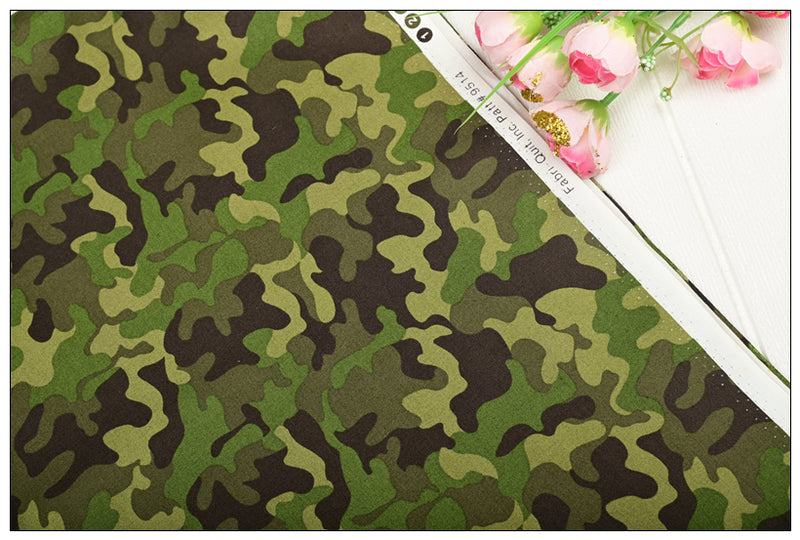 Green Classic Forest Camouflage! 1 Meter Plain Fabric, Fabric by Yard, Yardage Cotton Fabrics for  Style Garments, Bags 2303