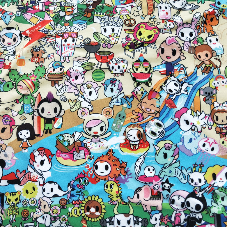 Tokidoki Stretch Fabrics Series 3! 1 Meter Printed Stretch Poly Fabric, Fabric by Yard, Yardage  Bag Fabrics, Children Fabrics,Japanese