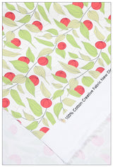 Red Fruit Plant! 1 Yard Quality Stiff Cotton Toile Canvas Fabric by Yard, Yardage Cotton Canvas Fabrics for Bags