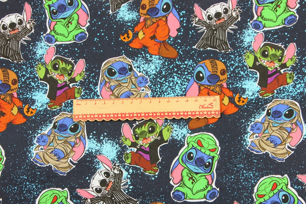 Stitch in Cosmos Space! 1 yard Medium Thickness Cotton Fabric, Fabric by Yard, Yardage Cotton Fabrics Style Prints Lilo & Stitch