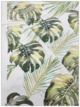 Tropical Leaves Green! 1 Yard Quality Stiff Cotton Toile Fabric, Fabric by Yard, Yardage Cotton Canvas Fabrics for Bags