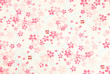 Sakura Cherry Flowers Japanese Style Retro Floral! 1 Meter Medium Summer Slub Cotton Floral Fabric by Yard, Yardage Cotton Fabrics Style Garments, Bags